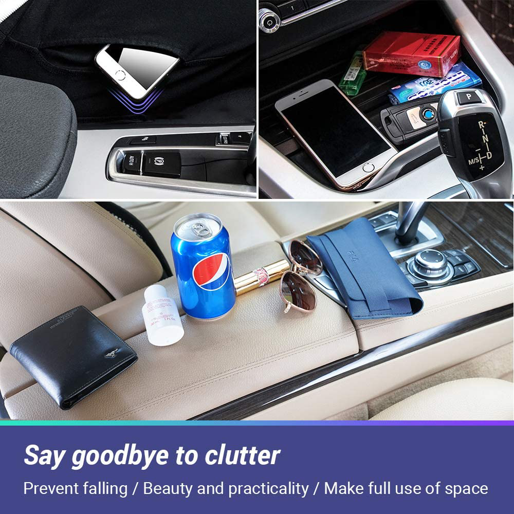 Car Seat Gap Filler Organizer Storage Box Front Seat Console Side Pocket with Cup Holder Couple 2 Pack for Cellphones Keys Cards Wallets Sunglasses