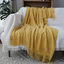 LALIFIT Throw Blanket with Tassel Solid Soft Sofa Couch Cover Decoration Knitted Blankets Gifts for Home Decorate 50" x 60"(Chevron Yellow)