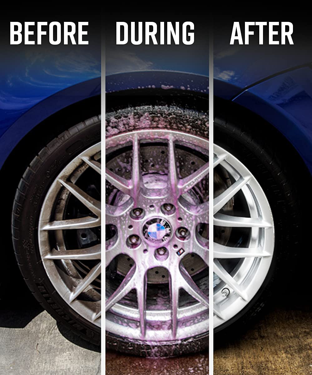 Adam’s Wheel & Tire Cleaner Professional All in One Tire & Wheel Cleaner Use W/Wheel Brush & Tire Brush