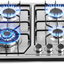 22″x20″ Built in Gas Cooktop 4 Burners Stainless Steel Stove with NG/LPG Conversion Kit Thermocouple Protection and Easy to Clean (20Wx22L)