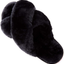 Womens House Fuzzy Slippers Leopard Cross Band Soft Plush Fluffy Slippers Furry Fleece Slip on Slippers Open Toe House Warm Bedroom Shoes Slides