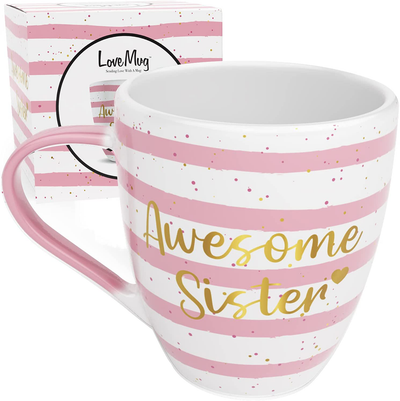 Love Mug: Sister Mug, Gifts for Sister and Gifts for Sister from Sister and Brother, Ideal Christmas Gifts for Sister or Birthday Gifts for Sister, Gift for Sister and Sister Coffee Mug Cup Gift