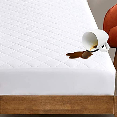 California King Waterproof Mattress Pad Cover,Soft PillowTop Mattress Pad Topper Cover,Waterproof Mattress Protector up to 18” Deep Pocket-Hollow Cotton Alternative Filling-Cooling Mattress Topper