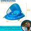 SwimWays Inflatable Infant Baby Spring Swimming Pool Float with Canopy, Blue