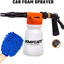 SwiftJet Car Wash Foam Gun Sprayer with Microfiber Wash Mit - Adjustable Water Pressure & Soap Ratio Dial - Foam Cannon Attaches to Any Garden Hose (Foam Sprayer with Wash Mit)