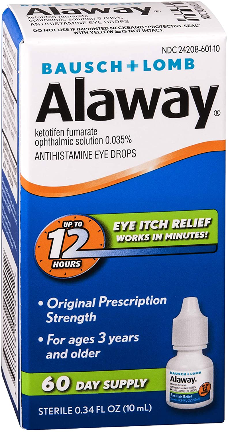 Bausch + Lomb Alaway Antihistamine Eye Drops, 0.34 Ounces/10 mL