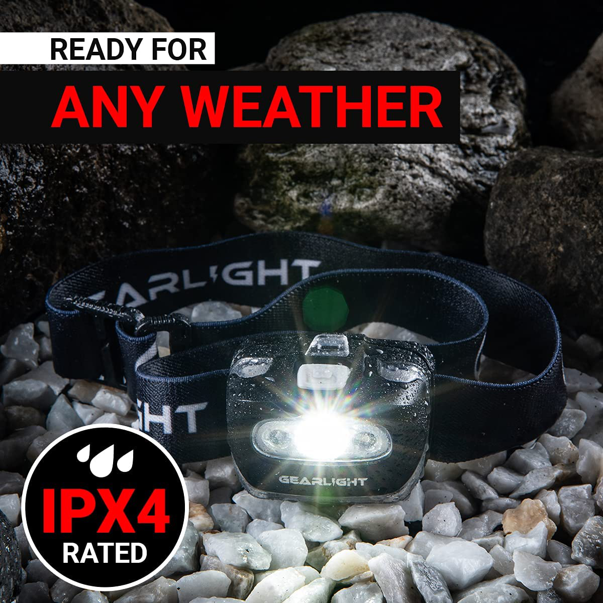 GearLight LED Headlamp Flashlight S500 [2 Pack] - Running, Camping, and Outdoor Headlight Headlamps - Head Lamp with Red Safety Light for Adults and Kids