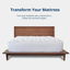 ViscoSoft Bamboo Mattress Pad Twin - Extra Plush Pillowtop Mattress Topper - 18” Deep Pockets