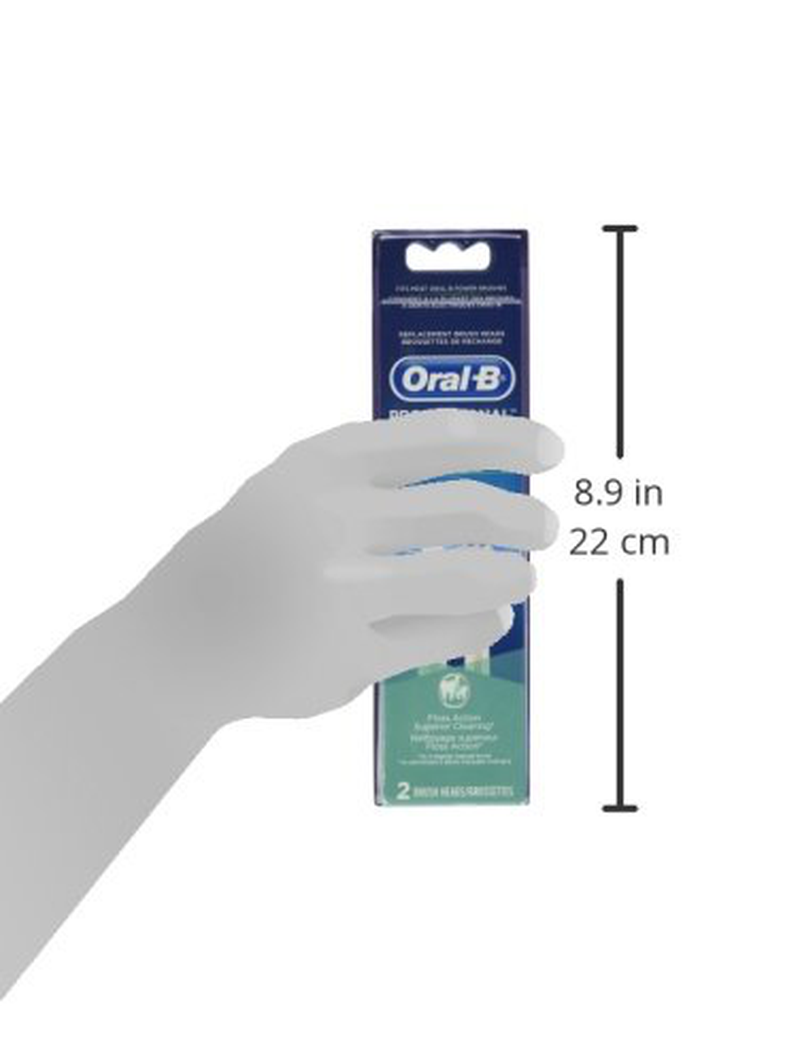 Oral-B Floss Action Electric Toothbrush Replacement Brush Heads Refill, 2 Count