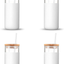 tronco 20oz Glass Tumbler Straw Silicone Protective Sleeve Bamboo Lid - BPA Free(White/4-Pack)