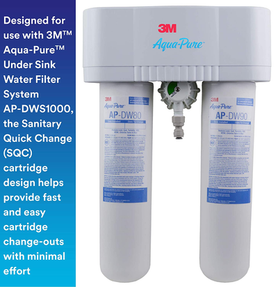 3M Aqua-Pure Under Sink Replacement Water Filter AP-DW80/90, For Aqua-Pure AP-DWS1000, Reduces Particulate, Chlorine Taste and Odor, Lead, Cysts, VOCs, MTBE
