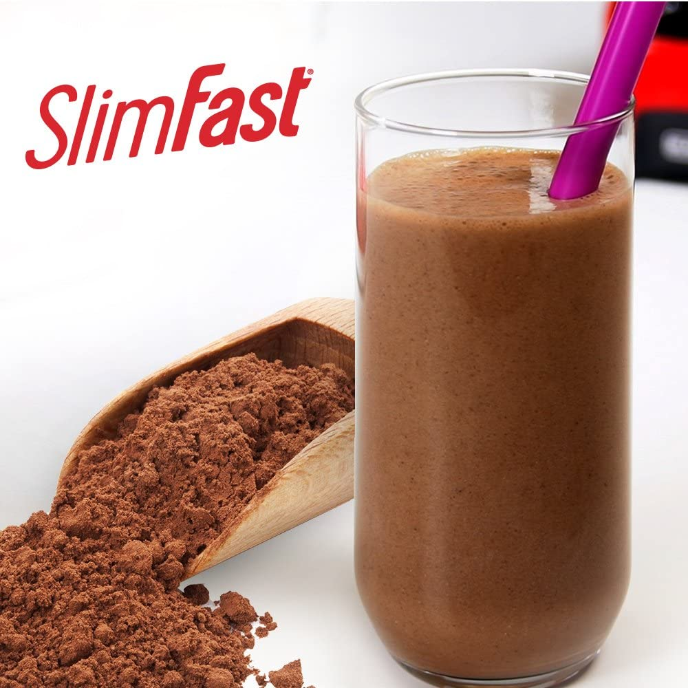 Slimfast Advanced Nutrition High Protein Meal Replacement Smoothie Mix, Creamy Chocolate, Weight Loss Powder, 20G of Protein, 12 Servings (Pack of 2)