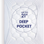 SLEEP ZONE Quilted Mattress Pad Cover - Extra Thick Soft Fluffy Bedding Topper Pillow Top Upto 21 inch Deep Pocket, White, Queen