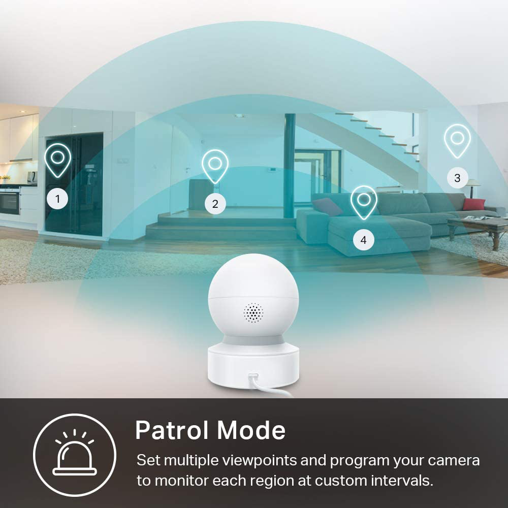 Dome Indoor Security Camera by TP-Link, 1080p HD Smart Home Pan/Tilt Camera with Night Vision, Motion Detection for Pet Baby Monitor, Works with Alexa & Google Home