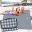Jawflew Outdoor Picnic Blanket Beach Blanket Foldable Picnic Mat Waterproof Blanket Camping Tote Mat Sandproof Mat Great for Beach, Camping, Travelling, Hiking 57" X 78.7'' (Navy Blue)