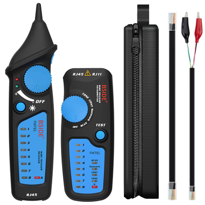 Network Cable Tester & Voltage Detector Kit RJ45 RJ11 Wire Tracker Telephone Line Tester and EBTN Display Voltage Detector Combo Electrical Test Kit, Pocket Size