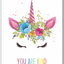 Unicorn Girls Room Décor | Motivational & Positive Affirmation Unicorn Bedroom Posters Wall Décor For Kids Room | Rainbow Decorations | Six 8x10 Wall Art Prints (Unframed) | Unicorn You Are Set