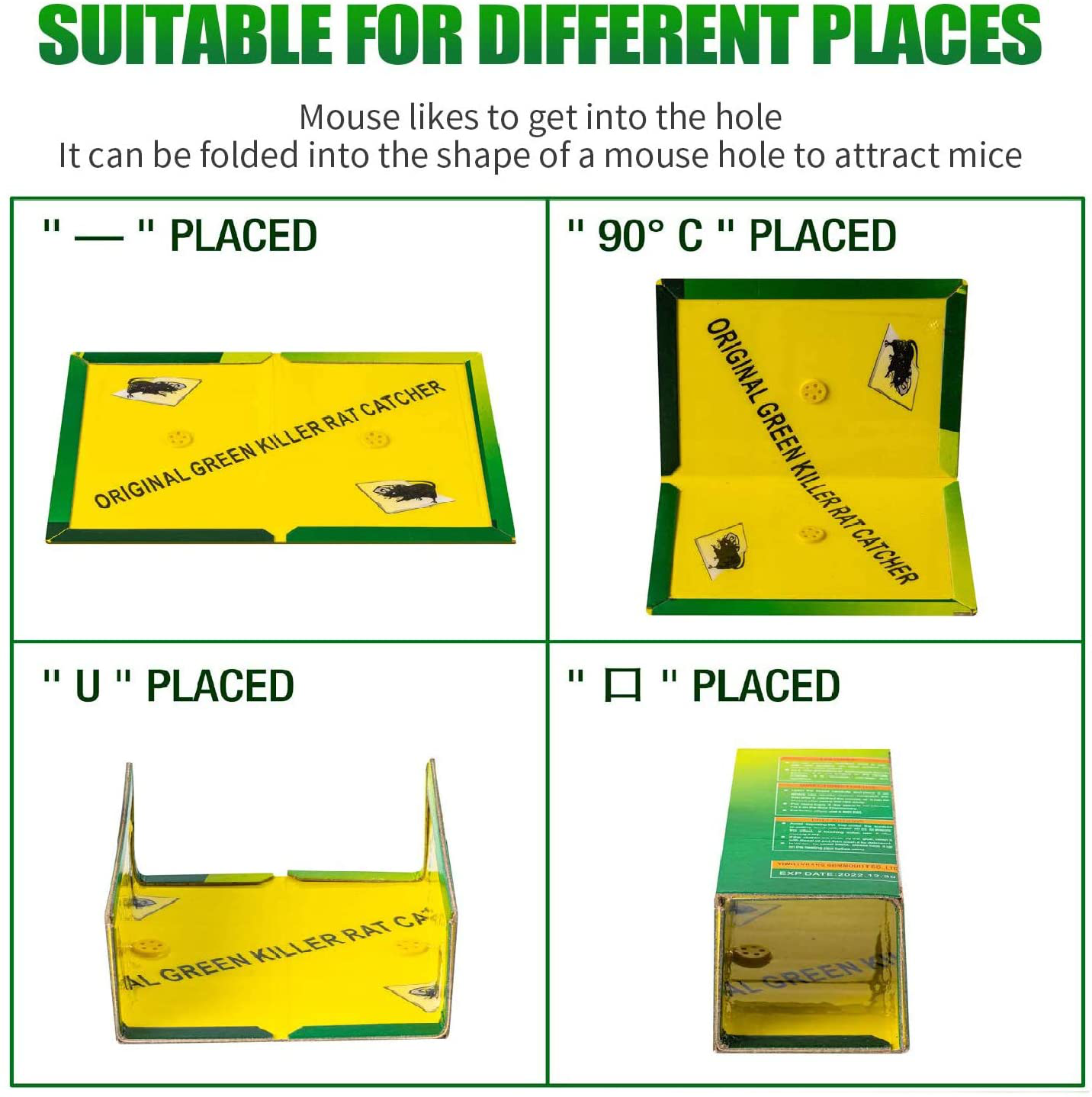 Mouse Traps,Rat Traps,Mouse Traps Indoor,Rat Traps for House,Mouse Glue Traps,Mice Traps for House,Sticky Traps, Glue Boards Professional Strength That Work Capturing Indoor and Outdoor Rat