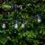 Brightech Ambience Pro - Weatherproof, Solar Power Outdoor String Lights - 27 Ft Hanging Edison Bulbs Create Bistro Ambience in Your Yard - Commercial Grade, Shatterproof - 1W LED, Warm White Light