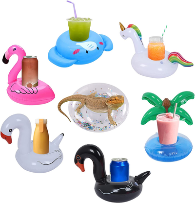 Inflatable Drink Holder 20 Pack Inflatable Cup Holders Drink Floats for Summer Pool Party, Variety Drink Floaties