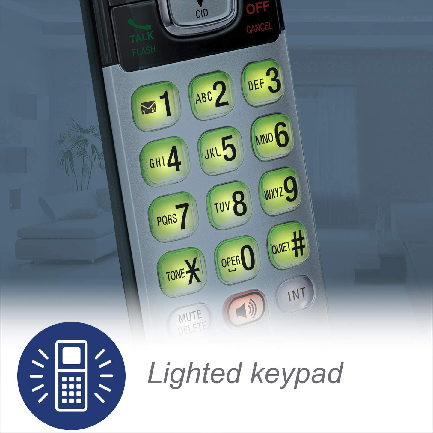 VTech CS6719-15 DECT 6.0 Phone with Caller ID/Call Waiting, 1 Cordless Handset