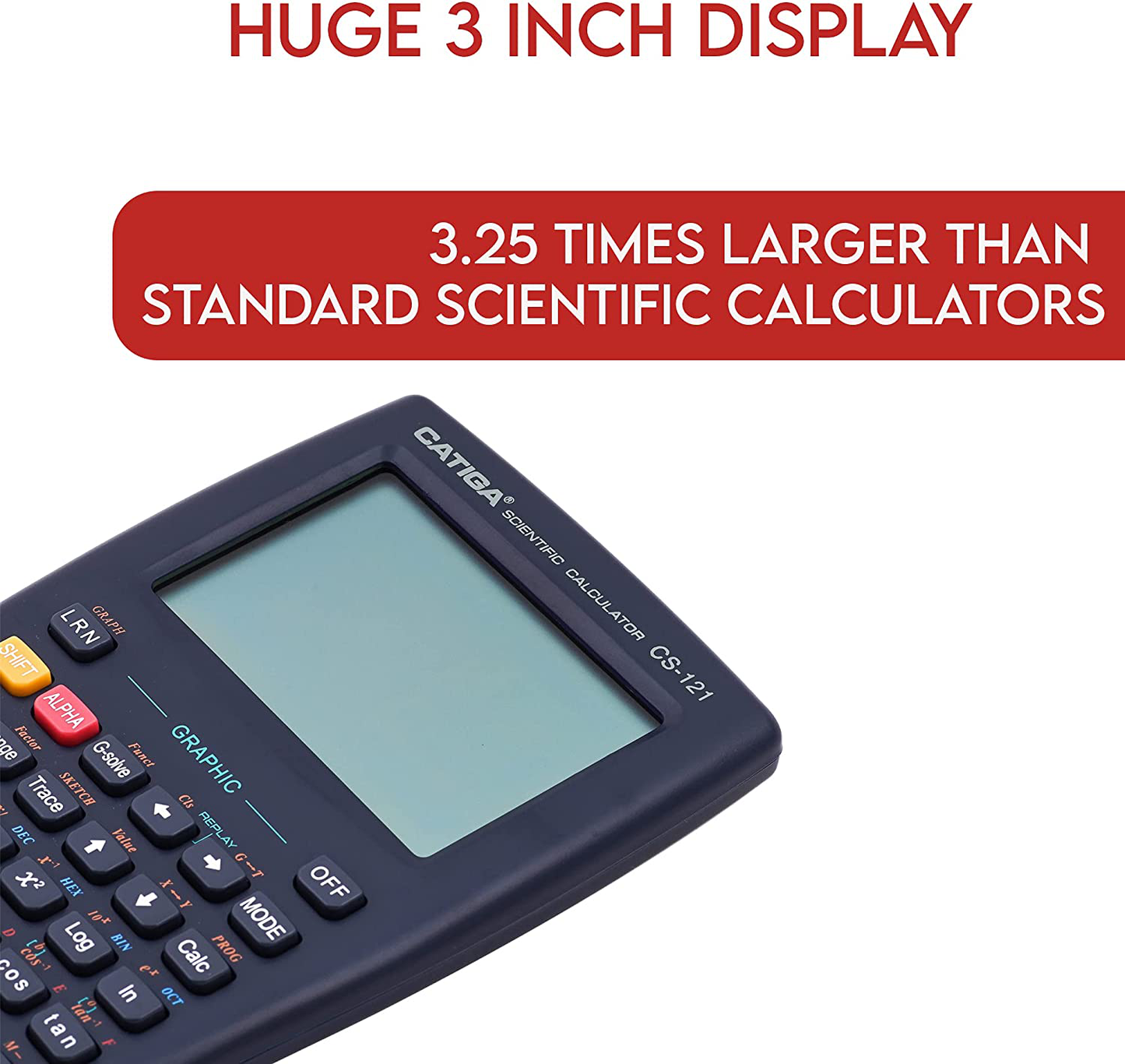 Scientific Graphic Calculator - CATIGA CS121 - Scientific and Engineering Calculator - Programmable System (Black)