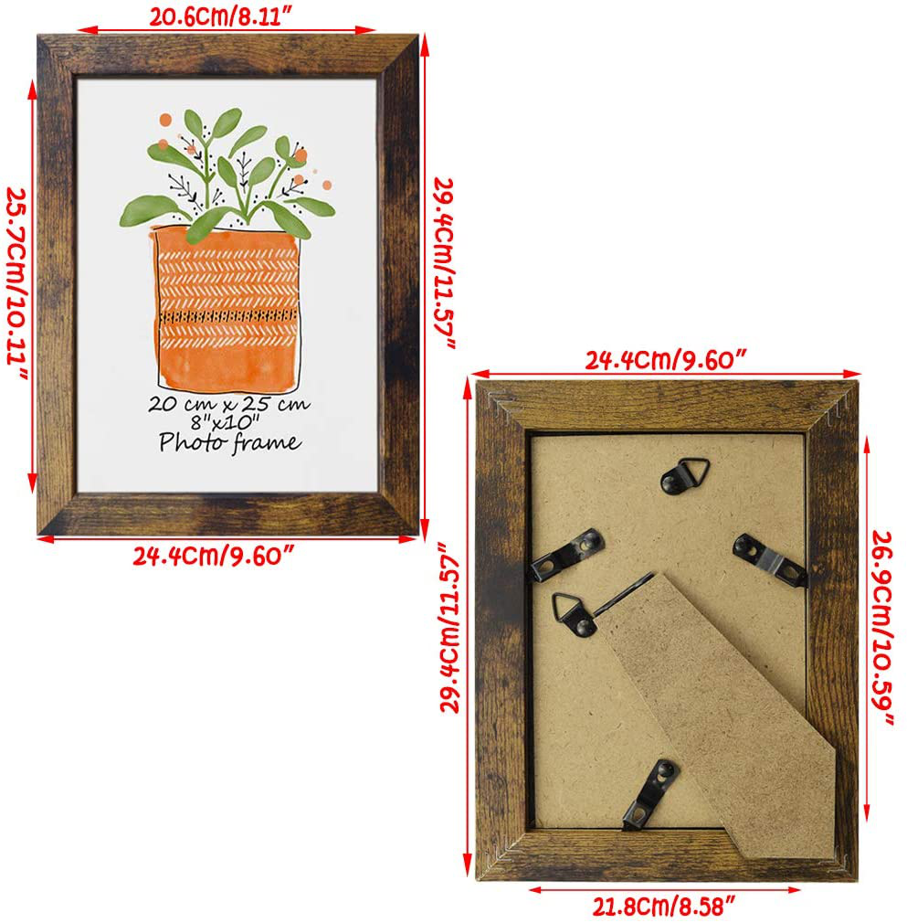 PETAFLOP Gallery Wall Frame Set 7 Pack Distressed Picture Frame Set, One 8x10 Picture Frames, Two 5x7 Picture Frames, Four 4x6 Picture Frames