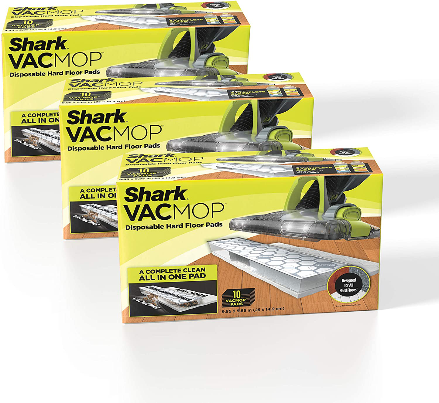 Shark VMP30 VACMOP Disposable Hard Floor Vacuum and Mop Pad Refills White, 30 Count