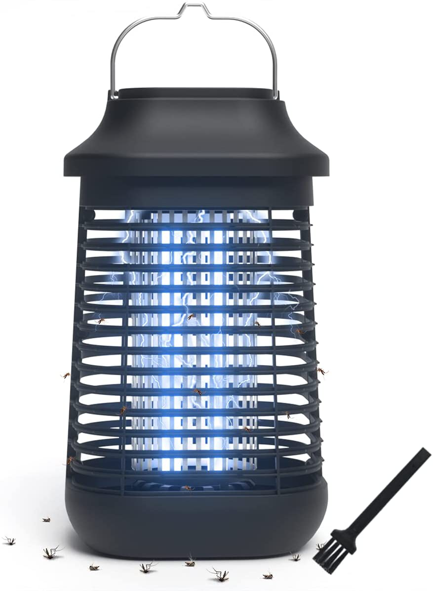 Bug Zapper Outdoor/Indoor,4200V High Powered Waterproof Electronic Mosquito Killer,15W UVA Mosquito Lamp Bulb,Fly Traps Patio Insects Killer,Trap Killer for Home,Kitchen, Backyard, Camping