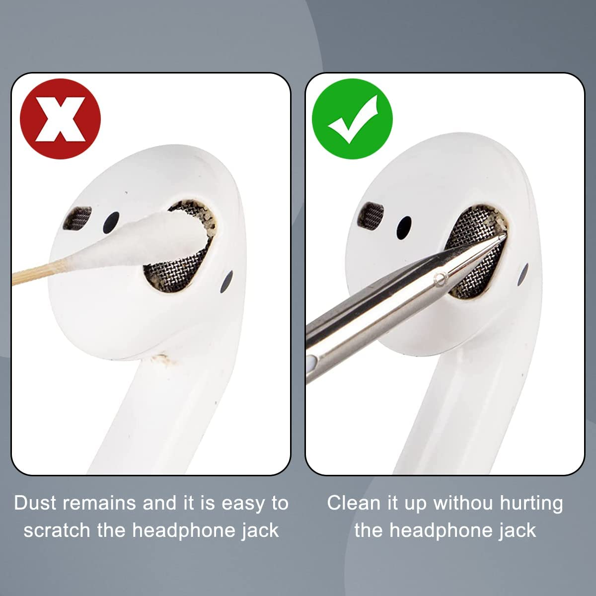 Cleaner Kit for Earbuds, Wireless Headphones Cleaning Kit, Cleaning Pen for Airpods、Huawei 、Samsung 、MI、 Earbuds Earphones Charging Ports