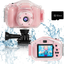 Agoigo Kids Waterproof Camera Toys for 3-12 Year Old Underwater Sports Camera HD Children Digital Action Camera 2 Inch Screen with 32GB Card