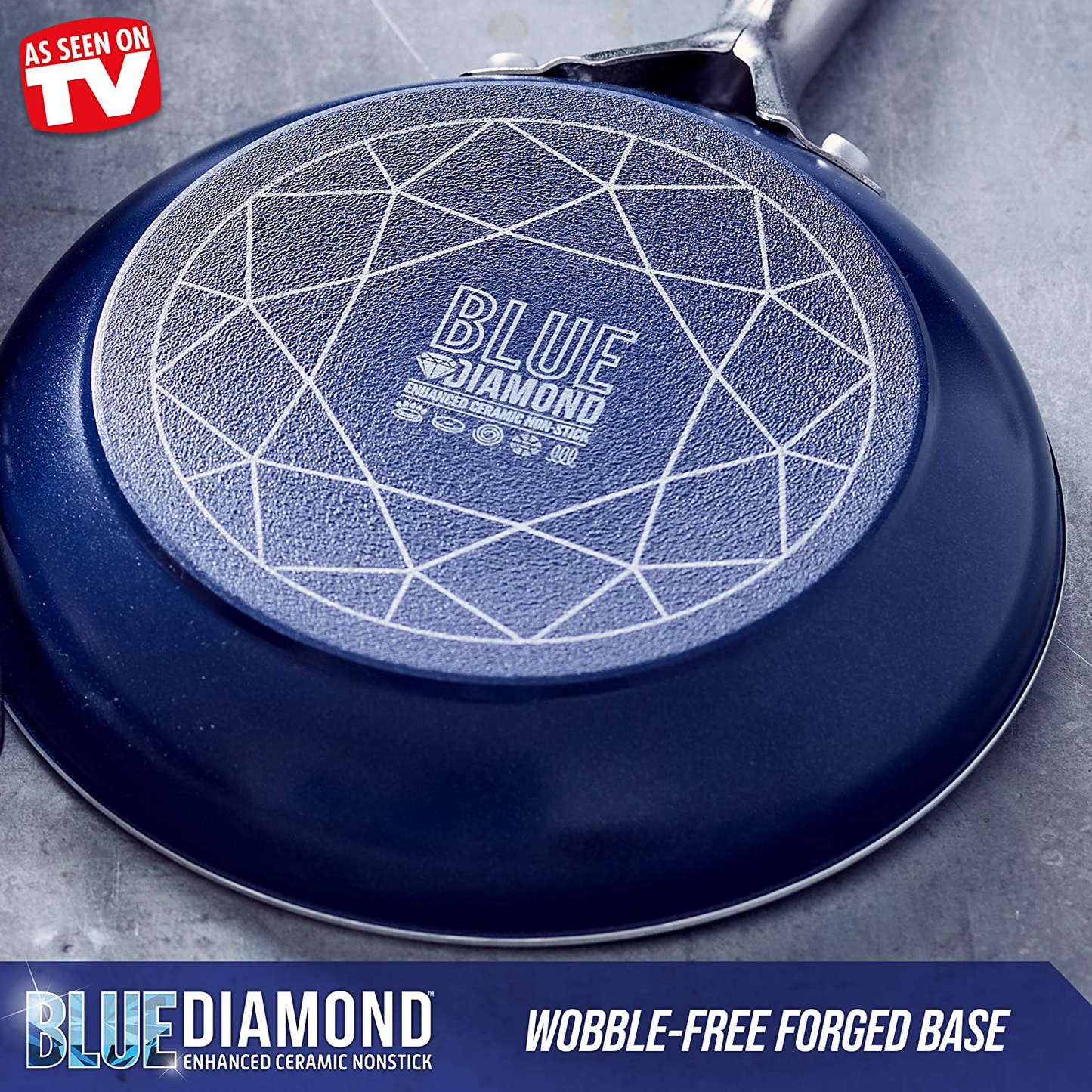 Blue Diamond Cookware Family Feast Diamond-Infused Ceramic Nonstick, Frying Pan, 14"