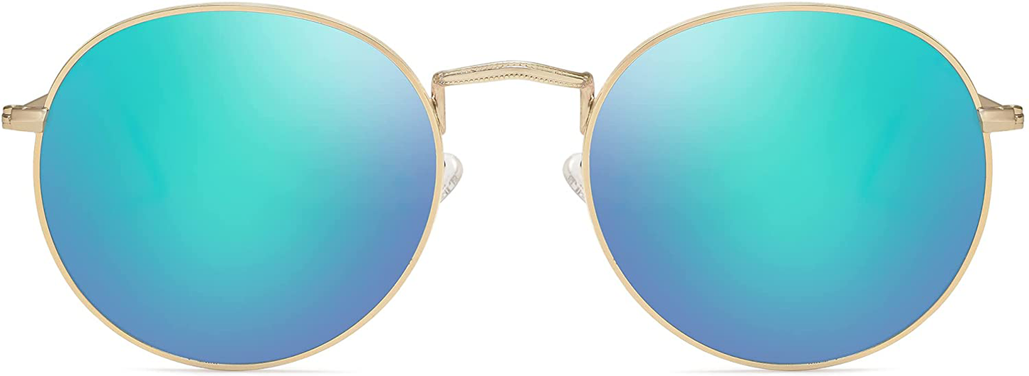 SOJOS Small round Polarized Sunglasses for Women Men Classic Vintage Retro Shades UV400 SJ1014