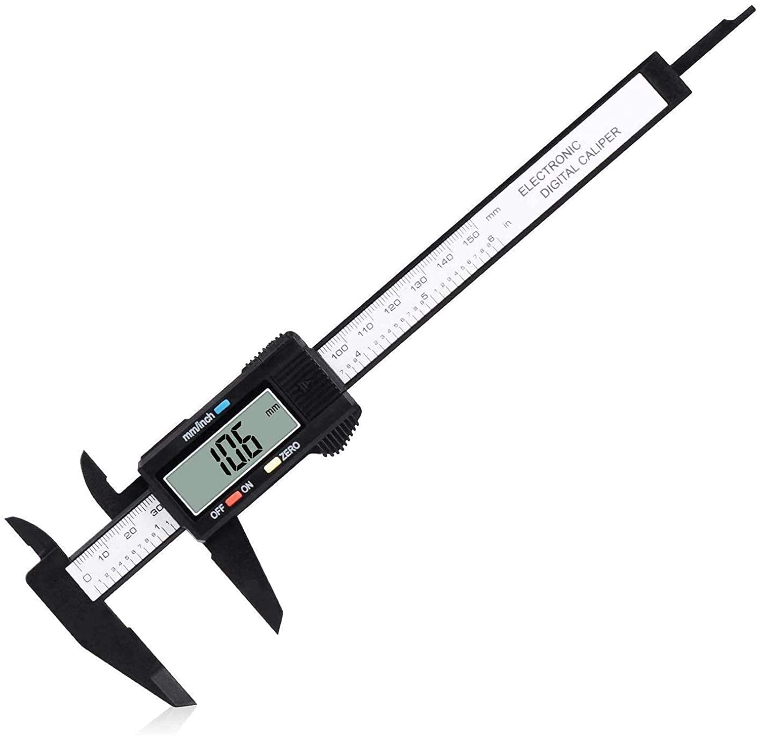 Digital Caliper, 6" Caliper Measuring Tool Extreme Accuracy Waterproof Electronic Vernier Caliper Industrial Stainless Steel Digital, Durable Measuring Tool with Large LCD Screen