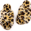 Womens House Fuzzy Slippers Leopard Cross Band Soft Plush Fluffy Slippers Furry Fleece Slip on Slippers Open Toe House Warm Bedroom Shoes Slides