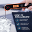 Digital Meat Thermometers for Cooking - Waterproof Instant Read Food Thermometer for Meat, Deep Frying, Baking, Outdoor Cooking, Grilling, & BBQ (Orange/Black)