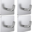Budding Joy Adhesive Hooks Heavy Duty Stick on Wall Door Hooks Waterproof Stainless Steel Towel Hooks Adhesive Holders