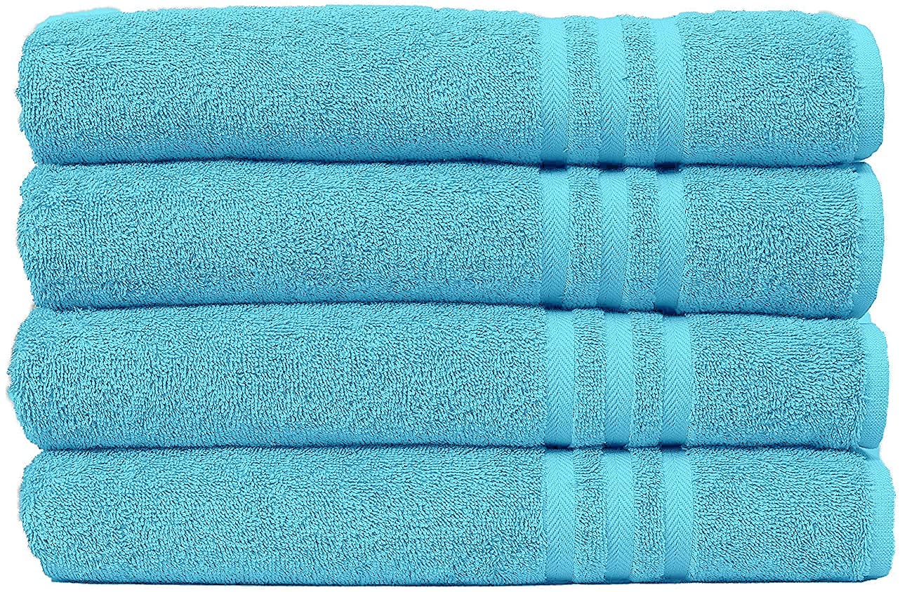 ECO TOWELS 100% Cotton Bath Towels - Cotton Towels for Bathroom - Set of 4 Bath Towel - Shower Towels, Highly Absorbent Bath Towel 27”X54”