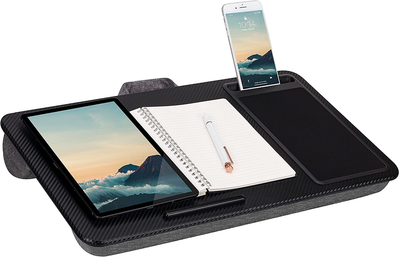 LapGear Home Office Lap Desk with Device Ledge, Mouse Pad, and Phone Holder