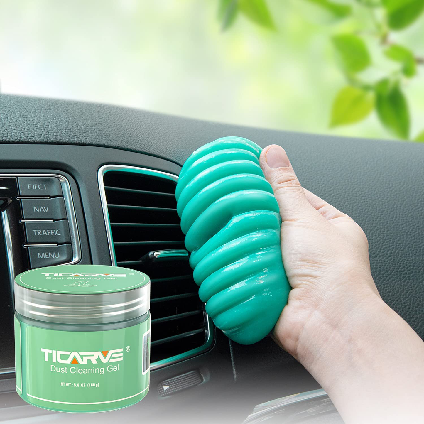 TICARVE Cleaning Gel for Car Detailing Putty Car Cleaning Putty Auto Detailing Gel Detail Tools for Car Interior Cleaner Car Cleaning Kit Car Vent Cleaner Automotive Car Cleaner Green