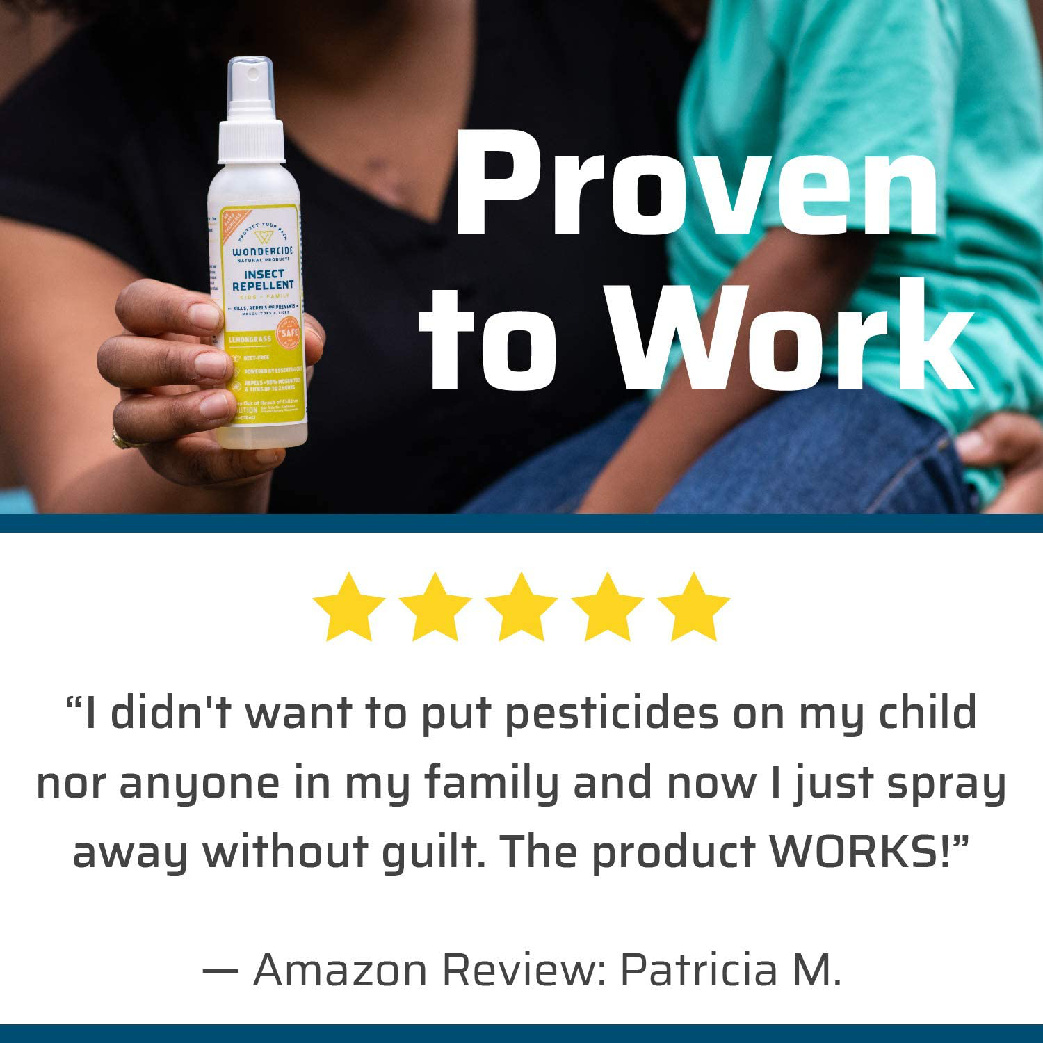 Wondercide - Mosquito, Tick, Fly, and Insect Repellent with Natural Essential Oils - DEET-Free Plant-Based Bug Spray and Killer - Safe for Kids, Babies, and Family - Lemongrass 2-Pack of 4 oz Bottle