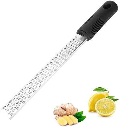 Lemon Zester Tool, Parmesan Cheese Grater with Handle, Best Fine Ginger Zester Grater, Nutmeg Graters for Kitchen Stainless Steel, Handheld Citrus Zesters for Kitchen and for Lime Coconut by HAHAYOO