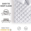 SLEEP ZONE Quilted Mattress Pad Cover King Cooling Fluffy Soft Topper Upto 21 inch Pocket, White, King