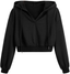 Milumia Women Long Sleeve Hoodie Crop Top Drawstring Hooded Sweatshirt Pullover Top