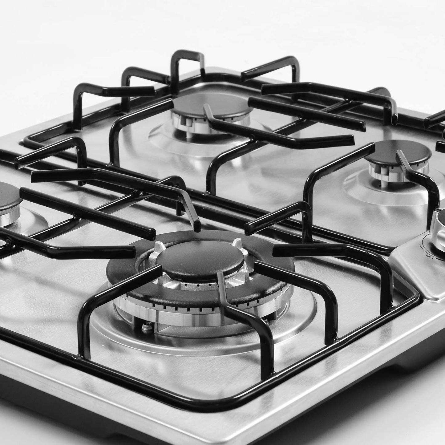 22″x20″ Built in Gas Cooktop 4 Burners Stainless Steel Stove with NG/LPG Conversion Kit Thermocouple Protection and Easy to Clean (20Wx22L)
