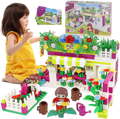 Banbao Building Blocks 6116 Trendy City Flower Shop for Girls 253 Pieces Creative and Construction Toys Educational Alternative to Building Set for Preschool Kids Arts and Crafts Games