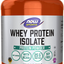 NOW Sports Nutrition, Whey Protein Isolate, 25 G with Bcaas, Unflavored Powder, 5-Pound