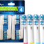 Replacement Brush Heads Compatible with OralB Braun- Best Double Clean, Pack of 4 Electric Toothbrush Replacement Heads