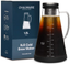 Airtight Cold Brew Iced Coffee Maker (& Iced Tea Maker) with Spout – 1.5L/ 51oz Ovalware RJ3 Brewing Glass Carafe with Removable Stainless Steel Filter