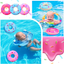 6 Packs Inflatable Pool Donuts Mini Sprinkle Donut Inflatables Multicolored Floats Small Swimming Ring Tubes for Younger Kids Toddlers Summer, Pool ,Beach Birthday Party Decorations